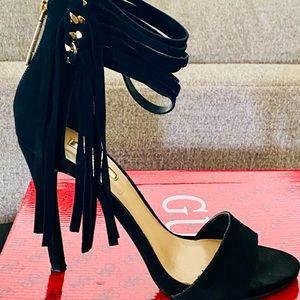 GUESS Carlene Black Suede High Heel